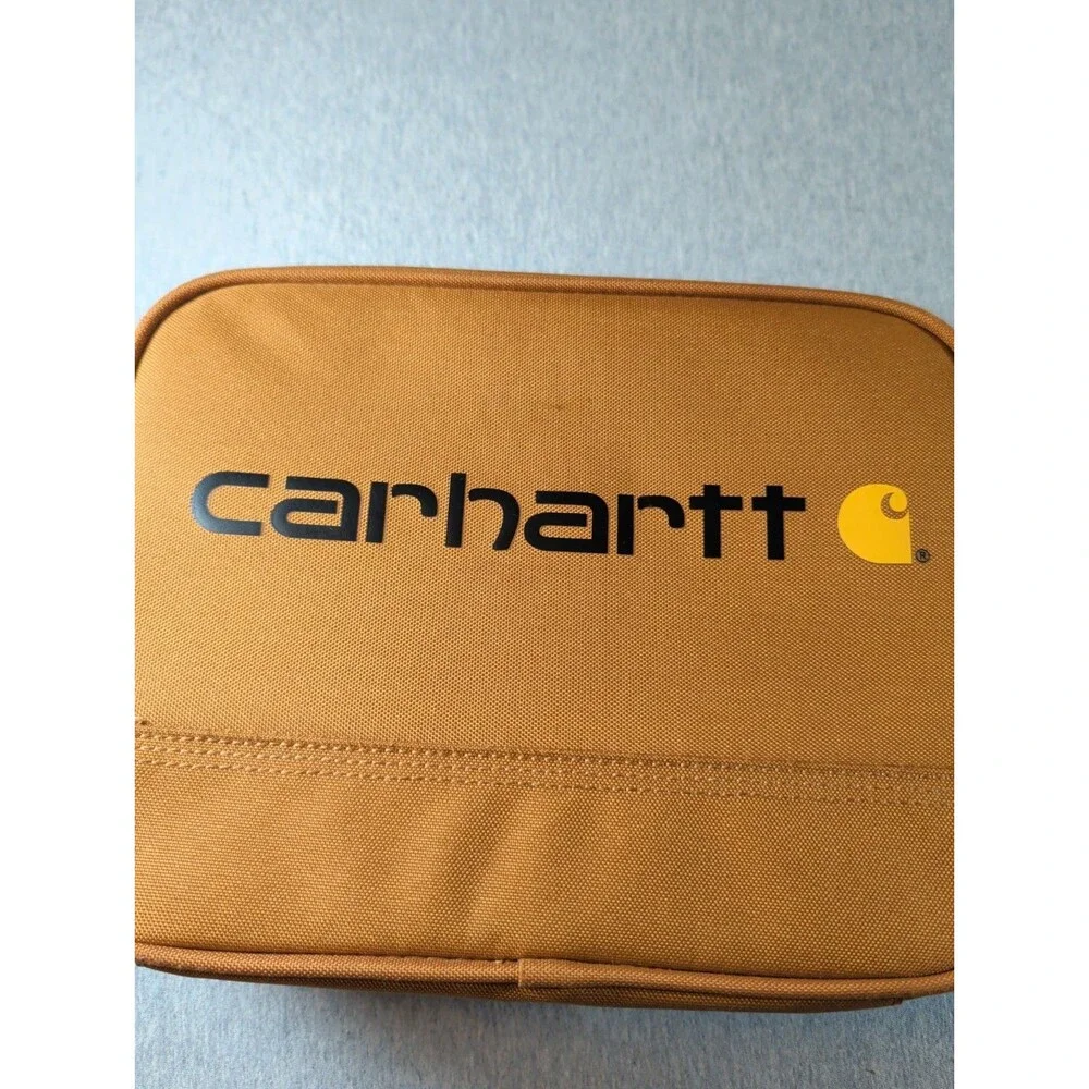 Carhartt Durable Canvas Insulated Lunch Box Cooler Bag Tan/Black